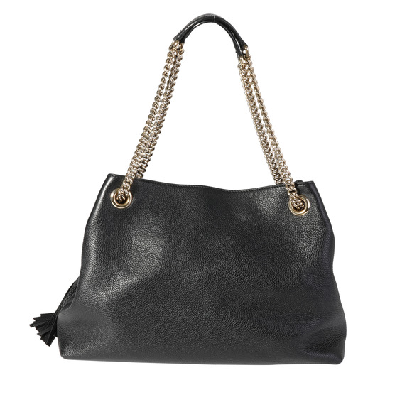 Gucci Black Pebbled Leather Medium Soho Chain Shoulder Bag - Picture 2 of 4